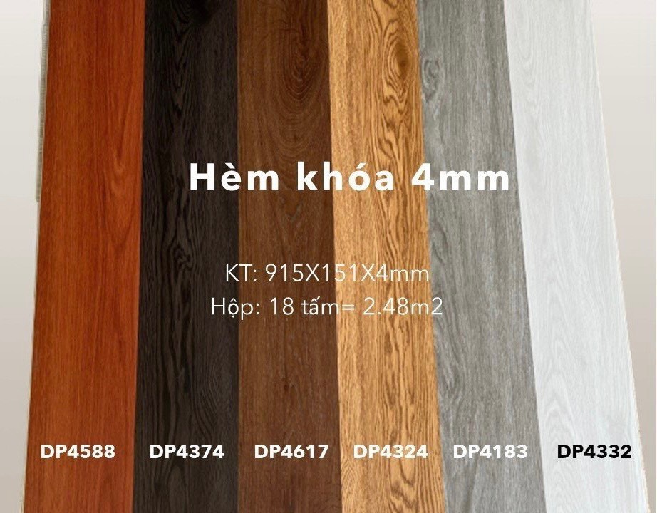 Sàn nhựa hèm khóa 4mm lux floor