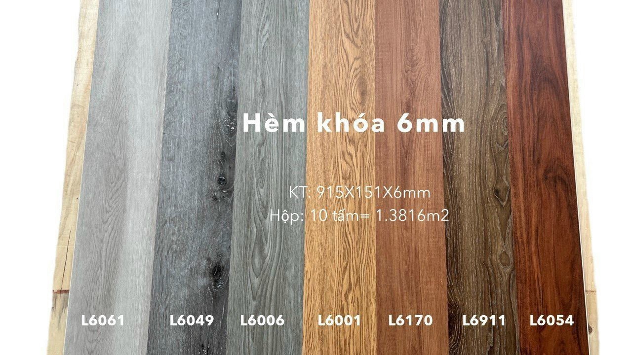 Sàn nhựa hèm khóa 6mm Lux floor
